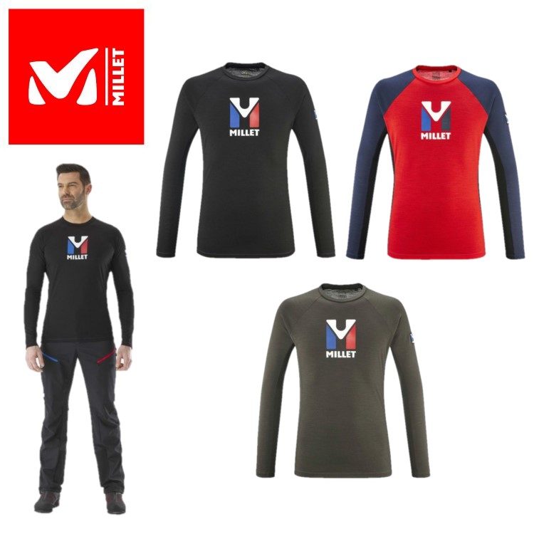 MILLET ミレー メンズ トリロジー ウール Ｔシャツ ロングスリーブ MIV9946 長袖 ロンT カットソー アウトドア 登山 キャンプ :lmmiv9946:トランスレーション