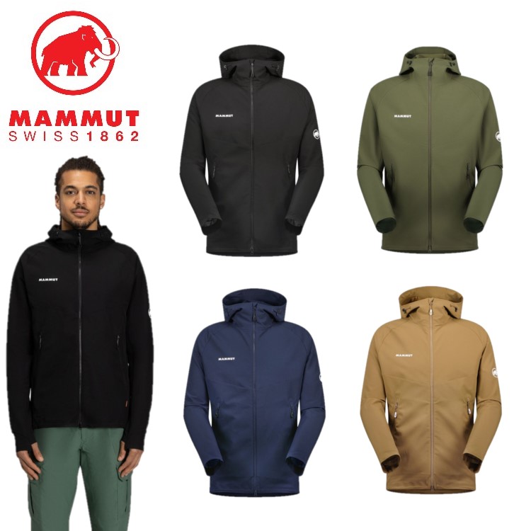 24秋冬 マムート MAMMUT メンズ マクン 2.0 フーデッド ジャケット 1011-00792 撥水 ソフトシェル ストレッチ