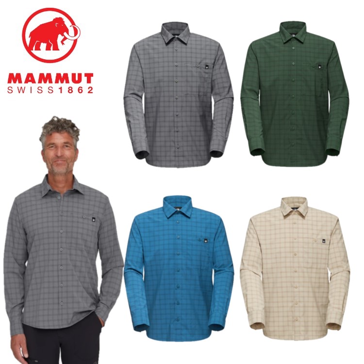 24春夏 MAMMUT マムート メンズ Lenni Longsleeve Shirt Men 1015-01460 長袖 シャツ アウトドア｜translation