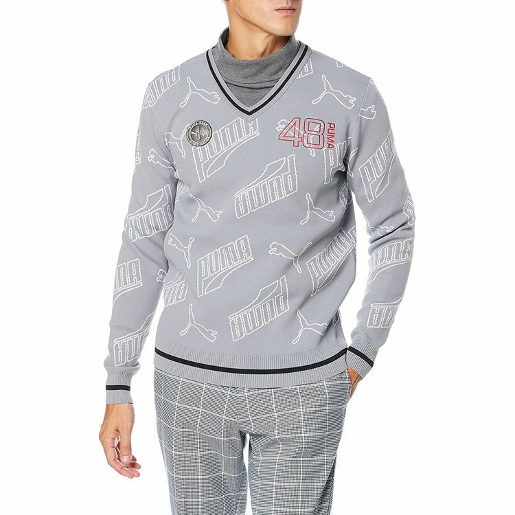 PUMA GOLF プーマゴルフ メンズ ジャガード Vネック ニット