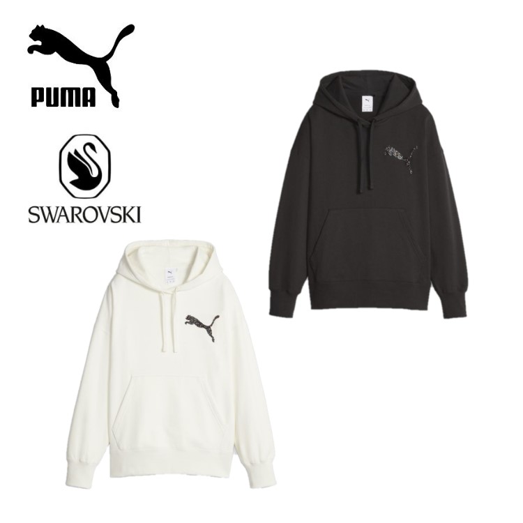 PUMA プーマ レディース PUMA WITH SWAROVSKI CRYSTALS オーバーサイズ フーディー 622250 パーカー :pj622250:トランスレーション