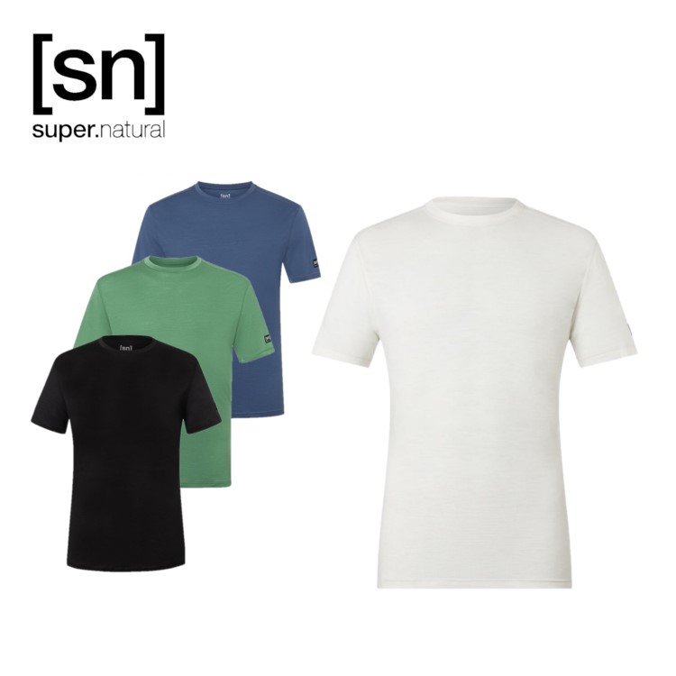 [sn] super.natural エスエヌ スーパーナチュラル メンズ シエラ140 Tシャツ SIERRA140 TEE SNM019【お宝】｜translation