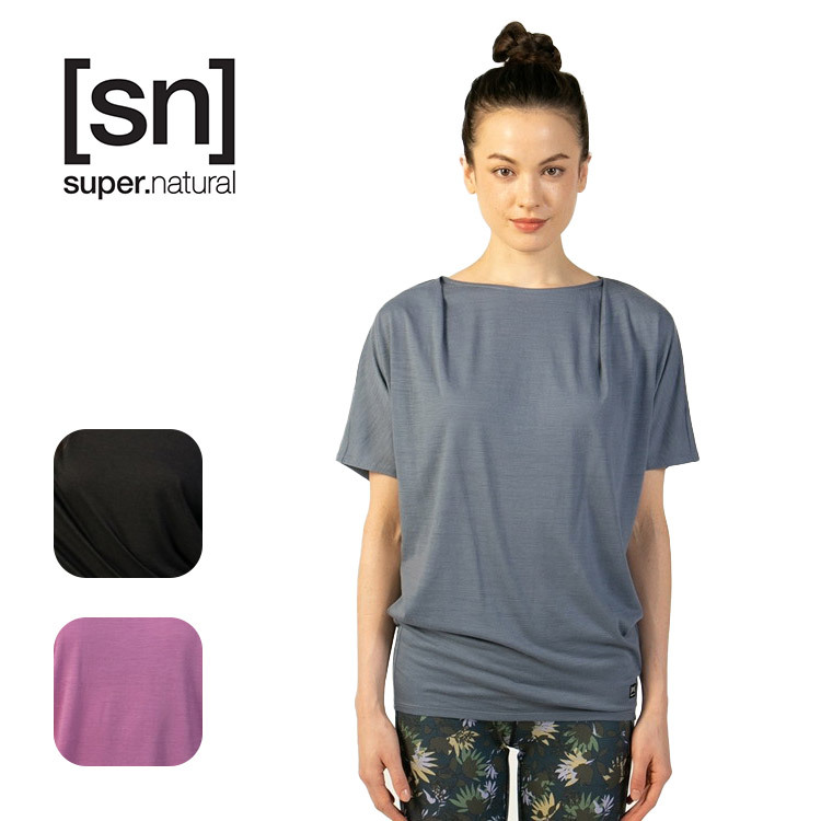 sn] super.natural(エスエヌ スーパーナチュラル) レディース W JP YOGA LOOSE TEE SNW015620 半袖  JPヨガルーズTシャツ スポーツウェア ヨガウェア :snsnw015620:トランスレーション - 通販 - Yahoo!ショッピング