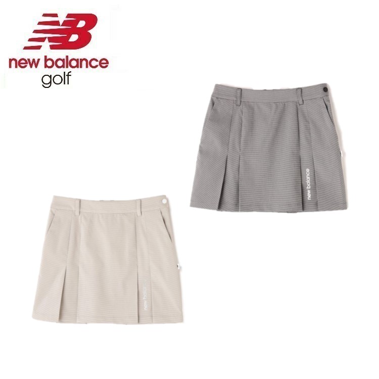 24春夏 New balance Golf ニューバランス ゴルフ レディース 千鳥格子 ボックスプリーツ スカート 4134501 ボトム 通気性 :tsn4134501:トランスレーション