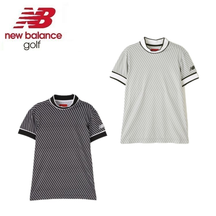 24春夏 New balance Golf ニューバランス ゴルフ レディース メッシュリバース Nチェック 半袖モックプルオーバー 4166511｜translation