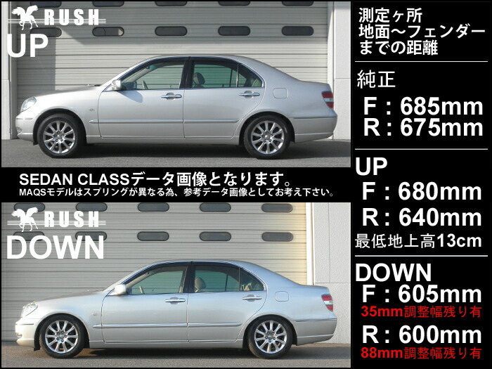 RUSH車高調 ブレビス JCG10 JCG11 MAQSモデル 選べるレート