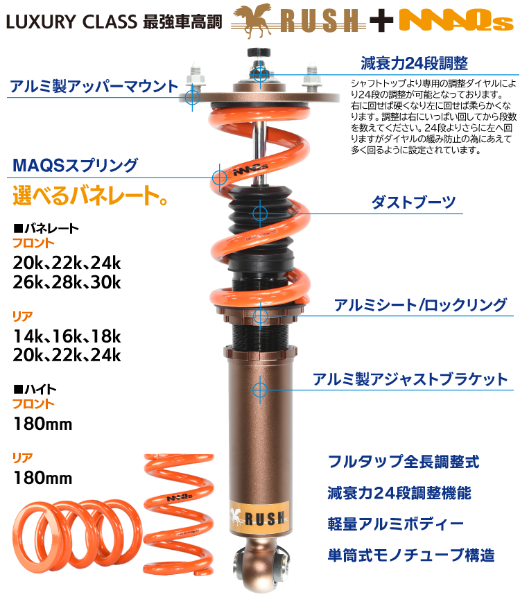 RUSH車高調 ラグジュアリークラス