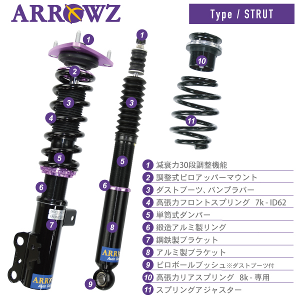 zvw50 52 車高調 arrowz アローズ | web.hauscenter.com.bo