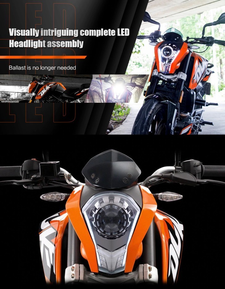 KTM Duke 200 12-19年 カスタムヘッドライトキット Full LED : ktm-hdl