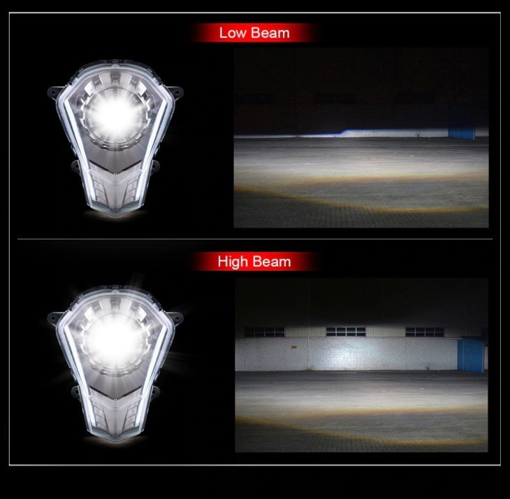 DUKE390ヘッドライト モーターサイクルヘッドライトアセンブリ,フロントヘッドライト