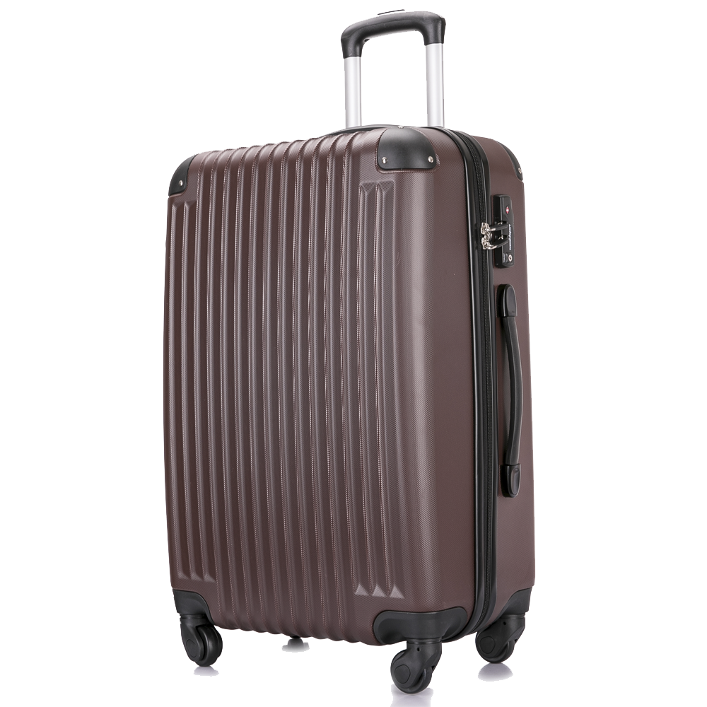 代引可】 Lサイズ 超軽量スーツケース TSAダイヤルロック 大型 茶色 