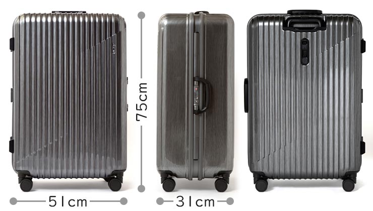 Ace（エース） クレスタ2F (83L) フレームタイプ スーツケース 7〜10泊