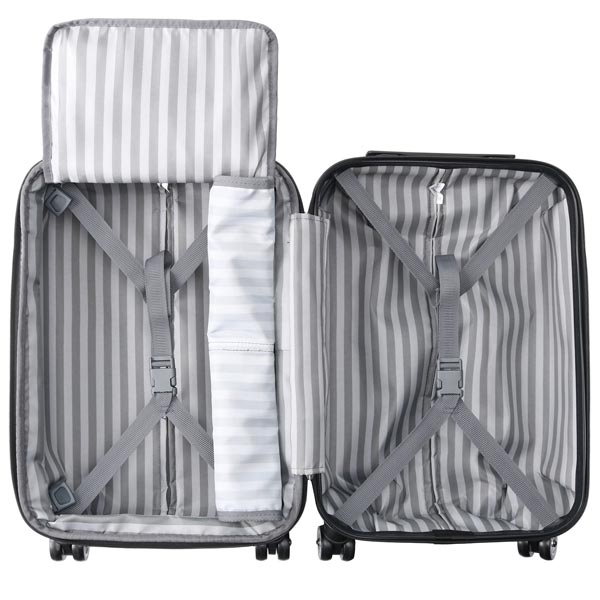 ACE クレスタ スーツケース (34L 最大39L) マチ拡張機能 ファスナータイプ 2〜3泊用 外寸計115cm 機内持ち込みサイズ 06316