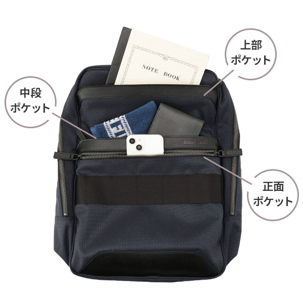 BRIEFING FUSION SQ PACK HD ブリーフィング フュージョン スクエアパック バックパック リュック B4サイズ メンズ レディース BRM191P07の画像
