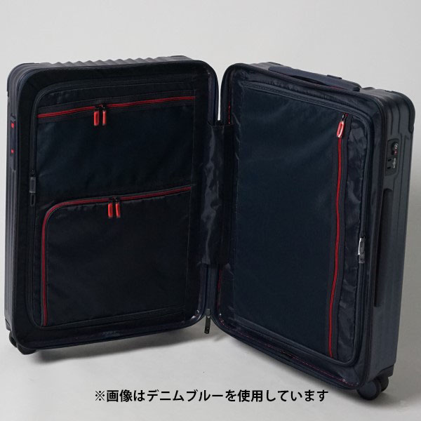 黒 クロコダイル調 キャリーケース 4輪クロコ型押しエナメルキャリーバッグ（スーツケース/キャリー