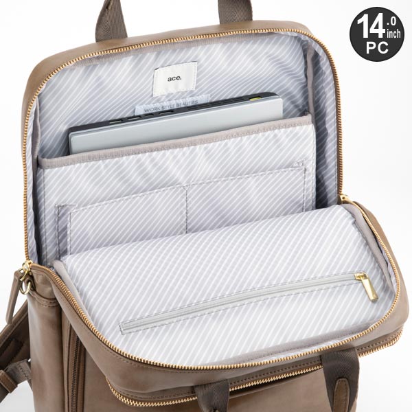 Ace（エース） ace. フィッテム クラス リュック (15L) 合皮素材 A4