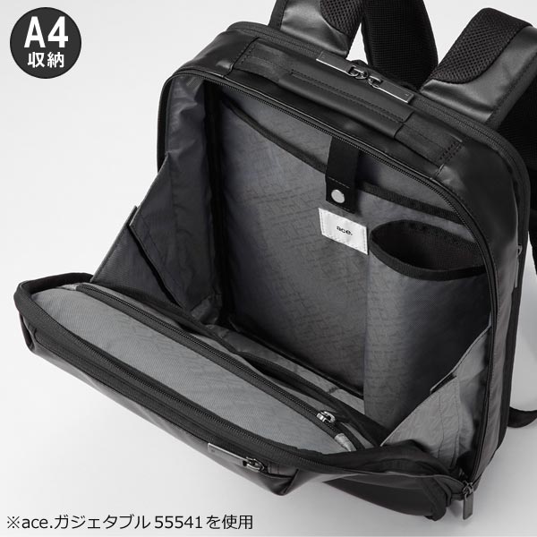 ace. ガジェタブルWR 薄型リュック (9L) 耐水 A4収納 13インチPC対応