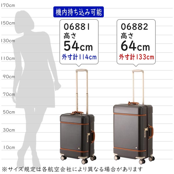 Ace エース HaNT/ハント ノートル スーツケース (50L) 抗菌内装