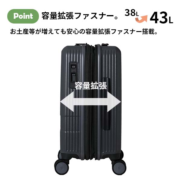 innovator（イノベーター） スーツケース 38L 42L ファスナー Sサイズ