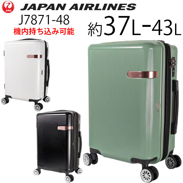 JAL ジャル 鶴丸ロゴ 拡張タイプ (約37L〜43L) ファスナータイプ