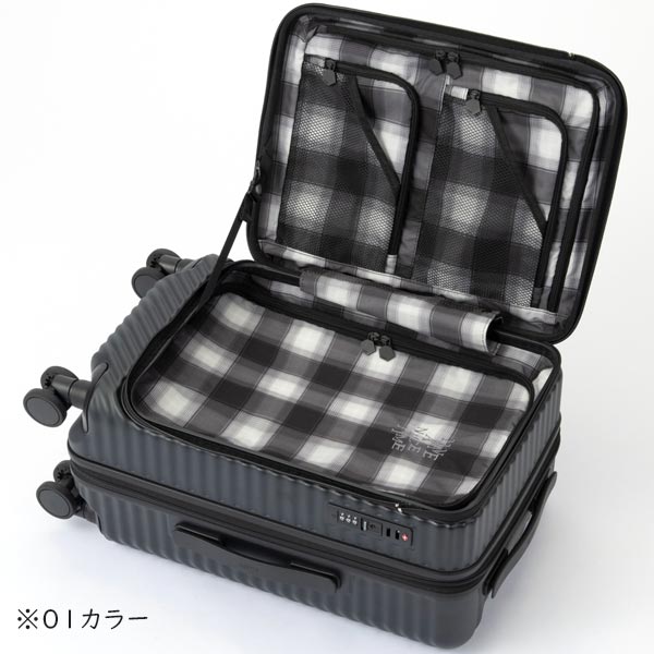 エース HaNT/ハント ココント スーツケース (36L/最大44L) トランク型 フロントオープン 拡張機能 ファスナータイプ 2〜3泊用 機内持ち込みサイズ 05511 | Ace | 04