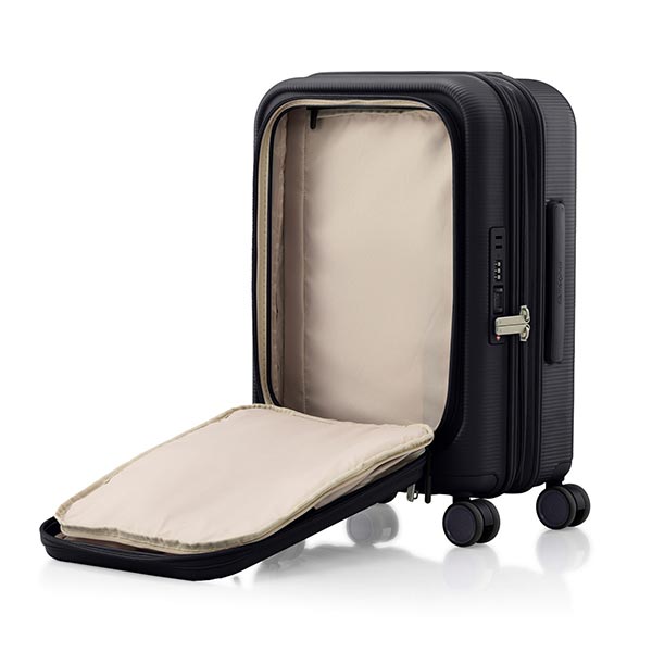 【極美品】サムソナイト×エース 伸縮ショルダー付スーツケース型バッグ 黒 Samsonite（サムソナイト） Samsonite MODIO モディオ スピナー55EXP