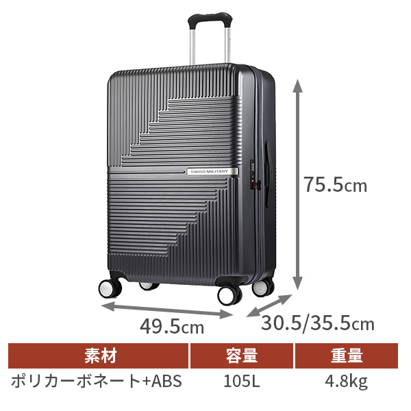 スイスミリタリー　キャリーバッグ　SM-I828　105L　28in kasikoshstore_r2408-094