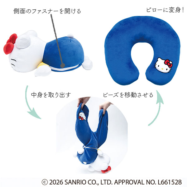 TTC Sanrio characters サンリオキャラクターズ へんしん ネックピロー