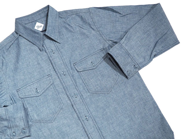 CORONA(コロナ）/#CS002-21/22-01 NAVY 2POCKET CHAMBRAY SHIRTS/blue 