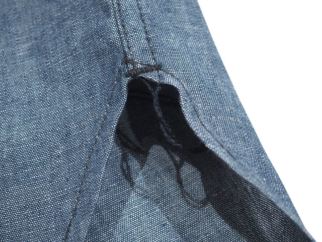 CORONA(コロナ）/#CS002-21/22-01 NAVY 2POCKET CHAMBRAY SHIRTS/blue 