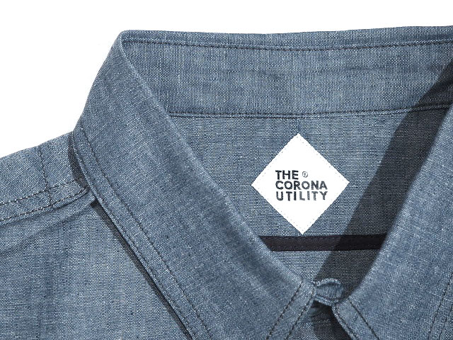 CORONA(コロナ）/#CS002-21/22-01 NAVY 2POCKET CHAMBRAY SHIRTS/blue 