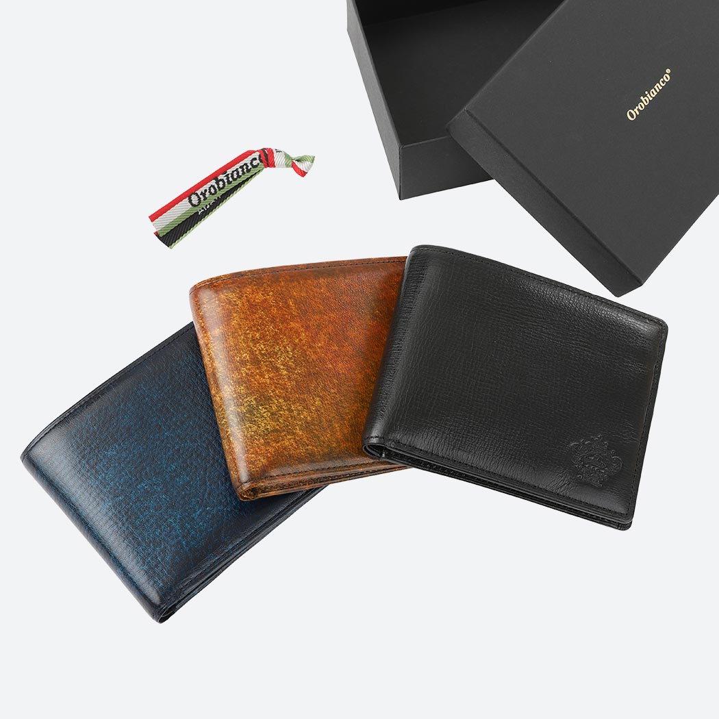 orobianco オロビアンコ 二つ折り財布 パティナ キップレザー