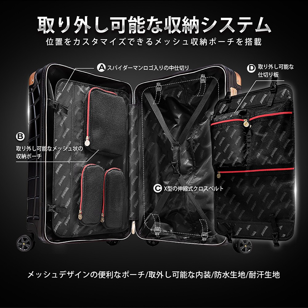 スパイダーマン スーツケース マーベル 大型 Lサイズ 特大 LL