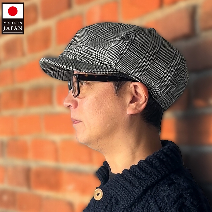 THEREDTHREAD ハンチング帽　ブラック×ホワイト 桜金襴サイド切替ハンチング TARGET ターゲット tch-2026,2027