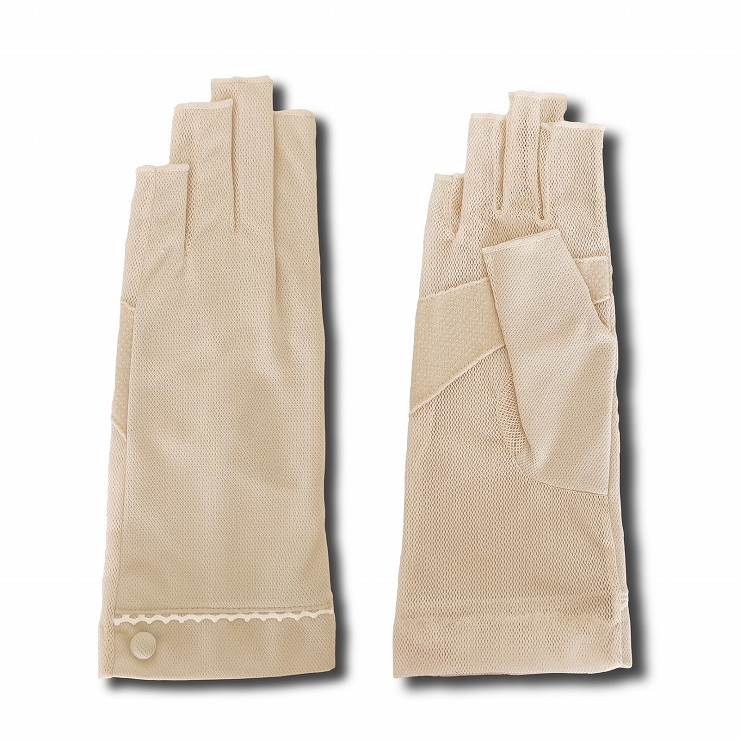 UV手袋 ショート レディース UV対策 紫外線対策 夏用 夏 綿 コットン｜traxshop｜02