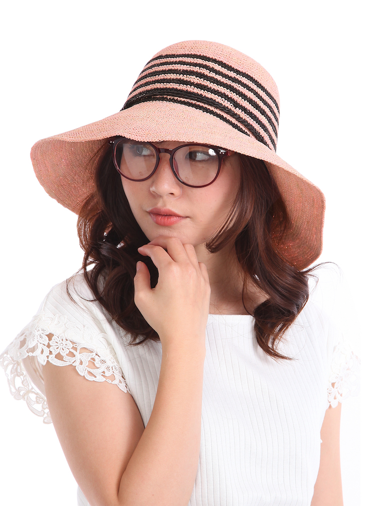 Drection 麦わら帽子 ラフィア 帽子 レディース 折りたたみ 保育