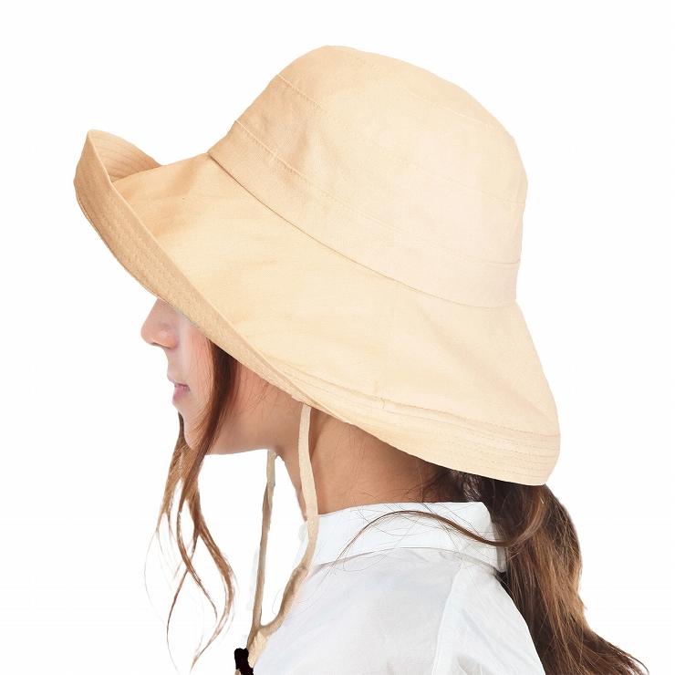 帽子 レディース uv 折りたたみ 紐付き UVカット 99% 紫外線カット 保育士 日焼け防止 あご紐付き つば広 日よけ｜traxshop｜05