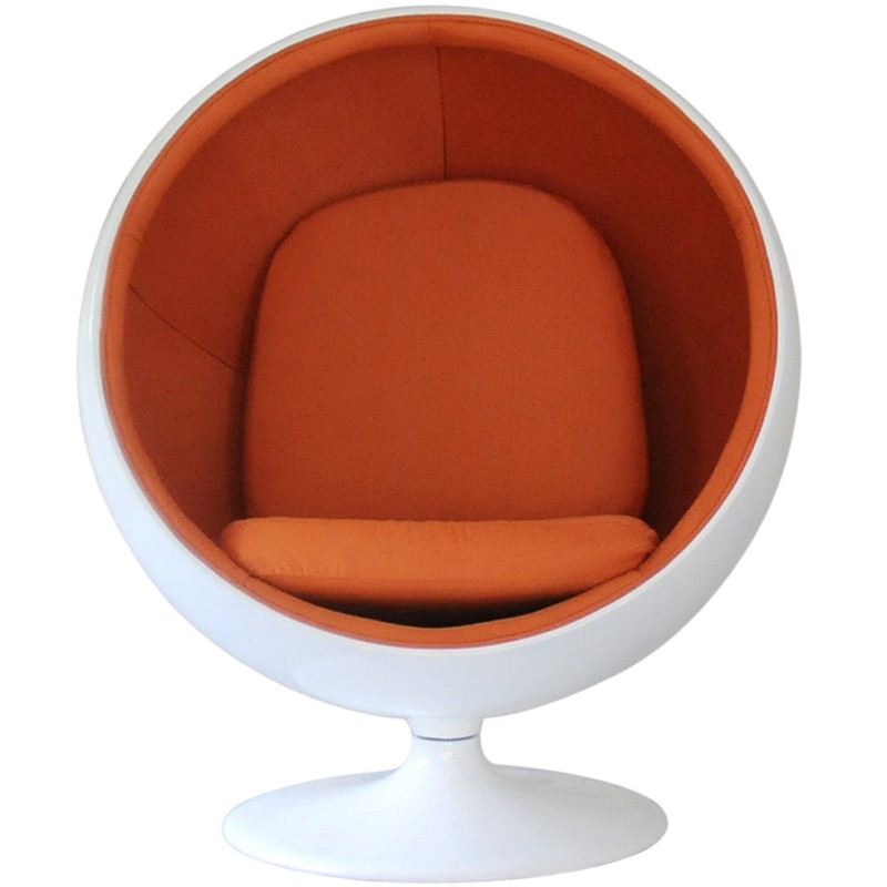 ボールチェア エーロ・アールニオ ホワイト×オレンジ ballchair ソファ ソファー sofa : ballchair-white-orange  : トレジャードットコム - 通販 - Yahoo!ショッピング