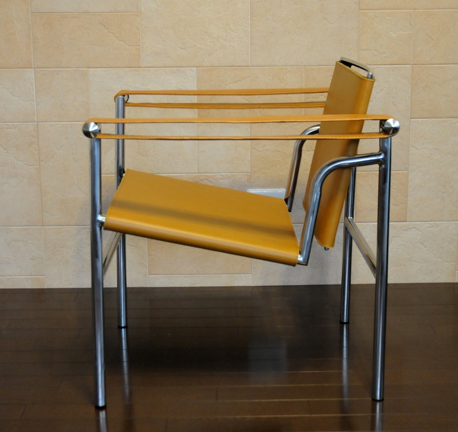ル・コルビジェ/LC1 レザー 本革　スリングチェア/色　タン/最高級レザー仕様 Le Corbusier Sling Chair デザイナーズ家具