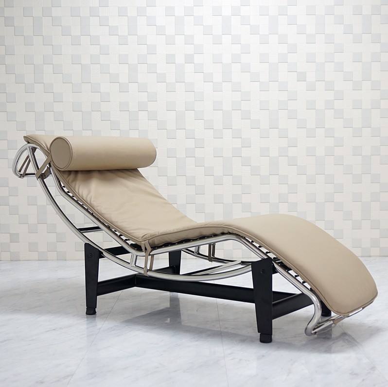 ル・コルビジェ LC4 シェーズロング 本革仕様 モスベージュ Le