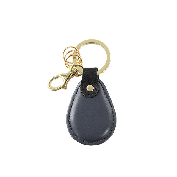 名入れ 名前入り レザーキーリング（ドロップ型） 本革 キーホルダー