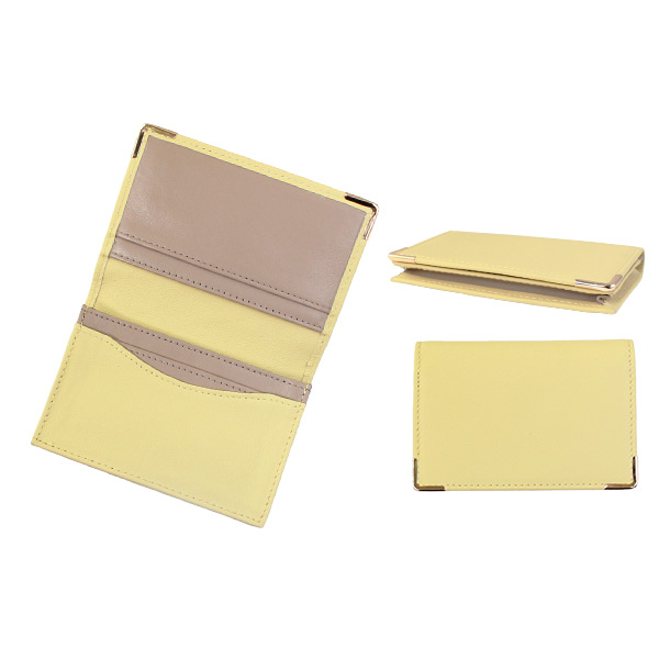 名入れ フランクレール本革二つ折り名刺入れ 名前入り 名刺入れ