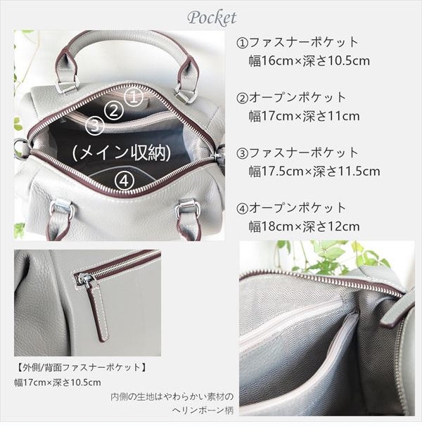ショルダー レディース ハンドバッグ 牛革 2way ボストンバッグ