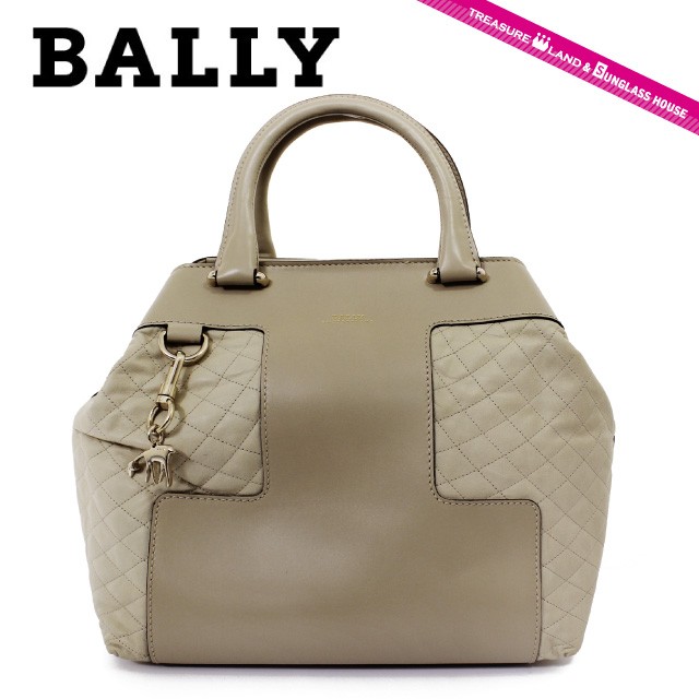 訳あり アウトレット バリー トート バッグ 2way BALLY ベージュ