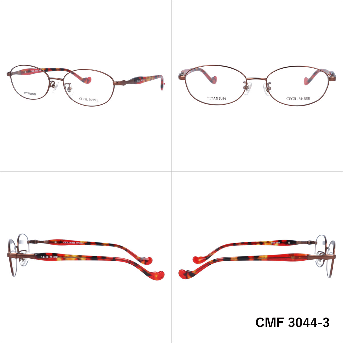 セシルマクビーメガネ 楽天市場】【メガネフレーム】CECIL McBEE CMF-3007ハーフリム