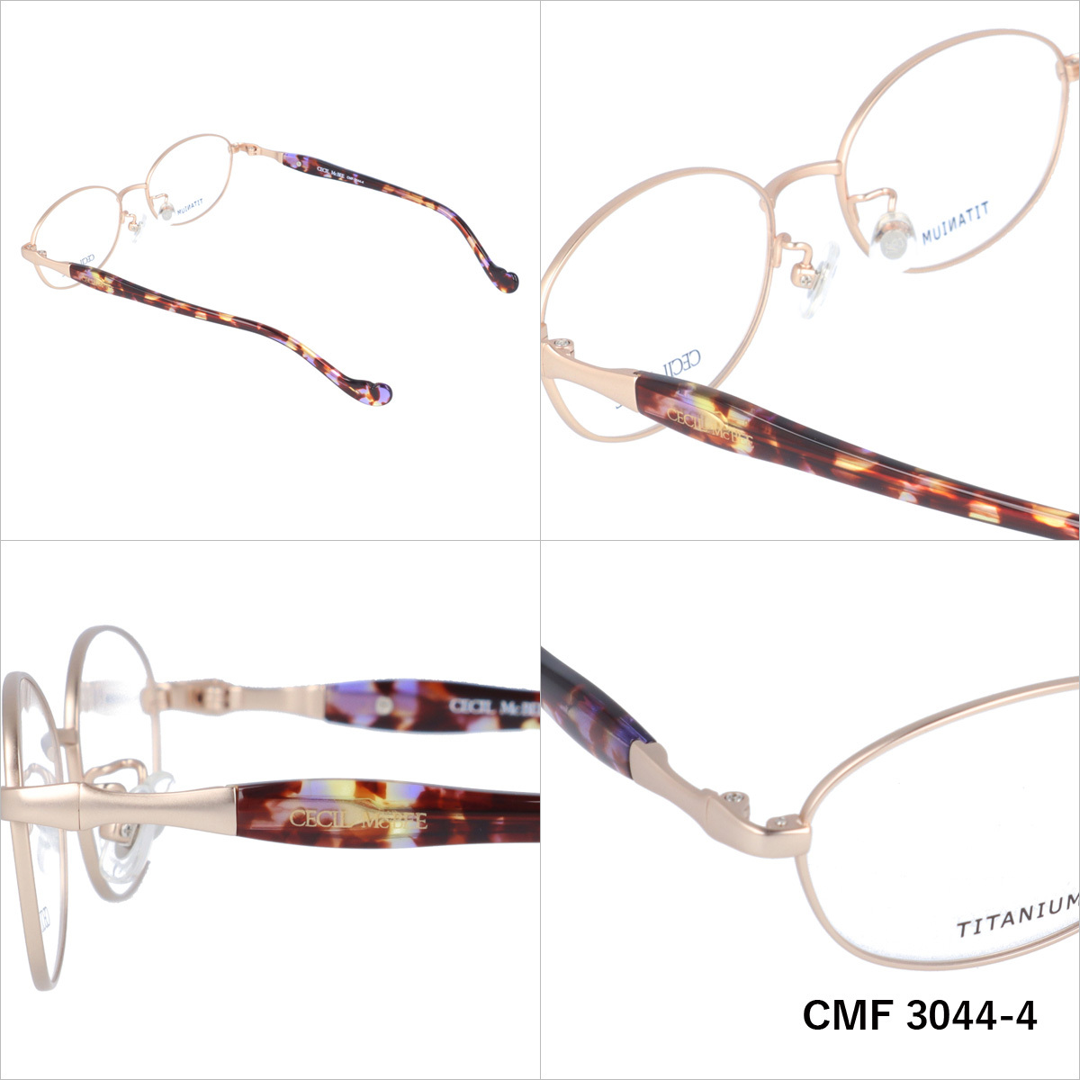 CECIL McBEE メガネ サイドキラキララメ CECIL McBEE メガネ サイドキラキララメ