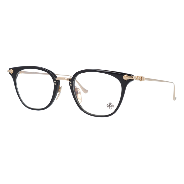 【早い者勝ち】クロムハーツ ブラックメタルフレーム スタイリッシュメガネ CHROME HEARTS（クロムハーツ） メガネ フレーム メンズ レディース 度