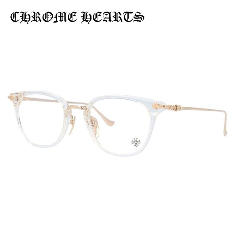 メガネ フレーム クロムハーツ CHROME HEARTS PC 老眼鏡 伊達 ブランド めがね SHAGASS 51 CRYS/GP Crystal/Gold Plated 51 プレゼント ギフト ラッピング無料(92400円)