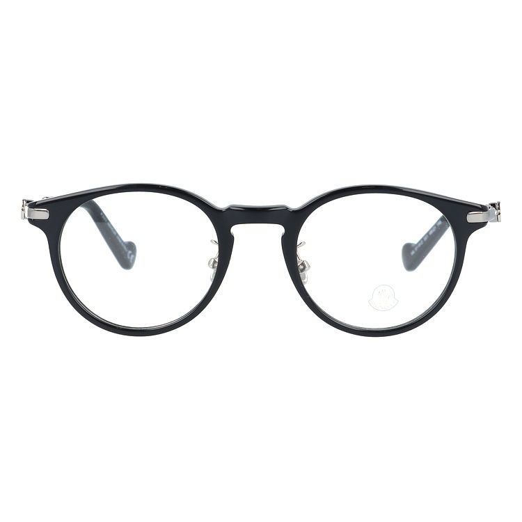 モンクレール メガネフレーム ブルーライトカット 老眼鏡 伊達メガネ アジアンフィット MONCLER ML5115-D 001 46 オーバル ユニセックス メンズ レディース モンクレール メガネフレーム MONCLER 艶あり