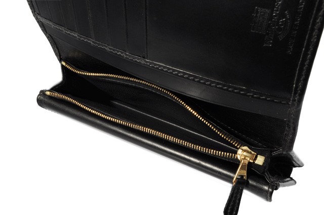 Whitehouse Cox クロコ型押し ラウンドファスナー 長財布 ブラック Whitehouse Cox（ホワイトハウスコックス） Whitehouse Cox S9697 長